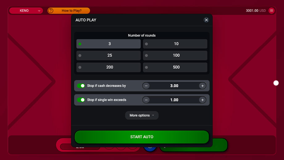 Keno 80 gameplay screenshot